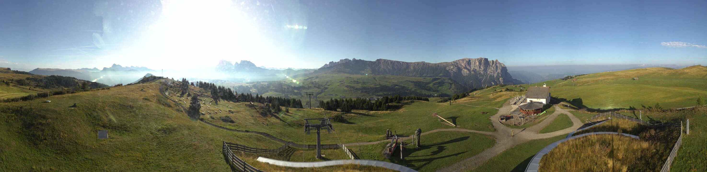 Archiv Foto Webcam Panorama der Seiser Alm von der Puflatsch Bergstation