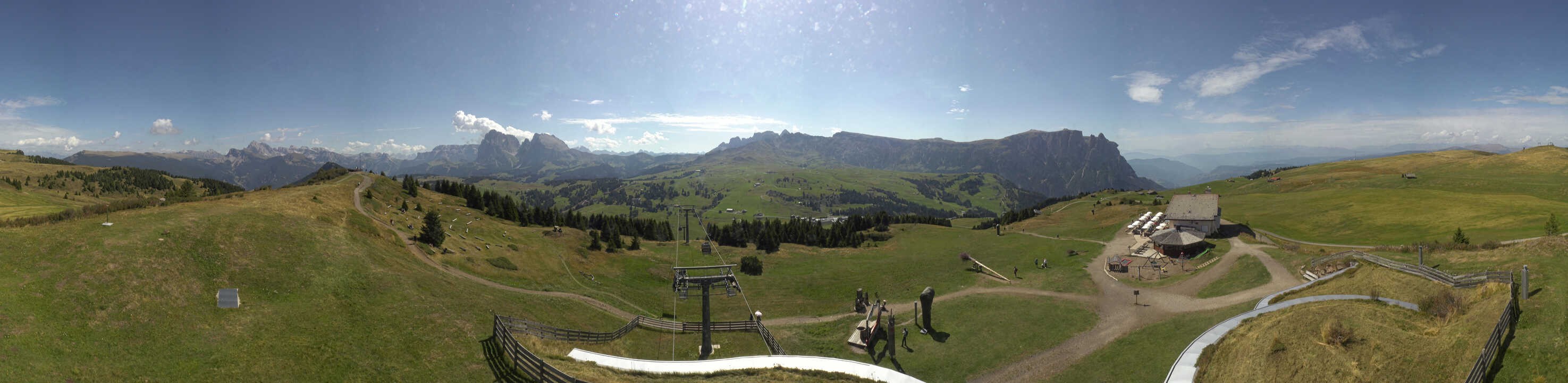 Archiv Foto Webcam Panorama der Seiser Alm von der Puflatsch Bergstation
