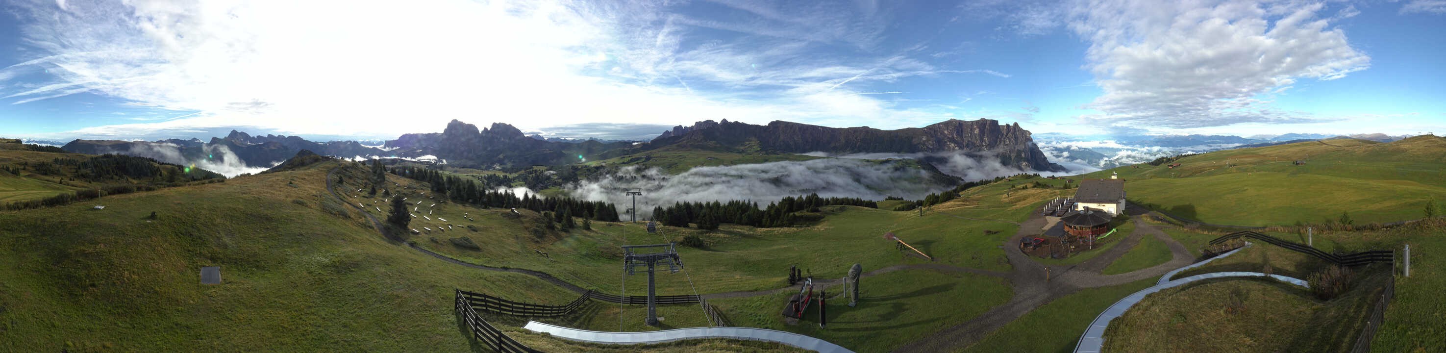 Archived image Webcam Alpe di Siusi: View from the Puflatsch Mountain Station