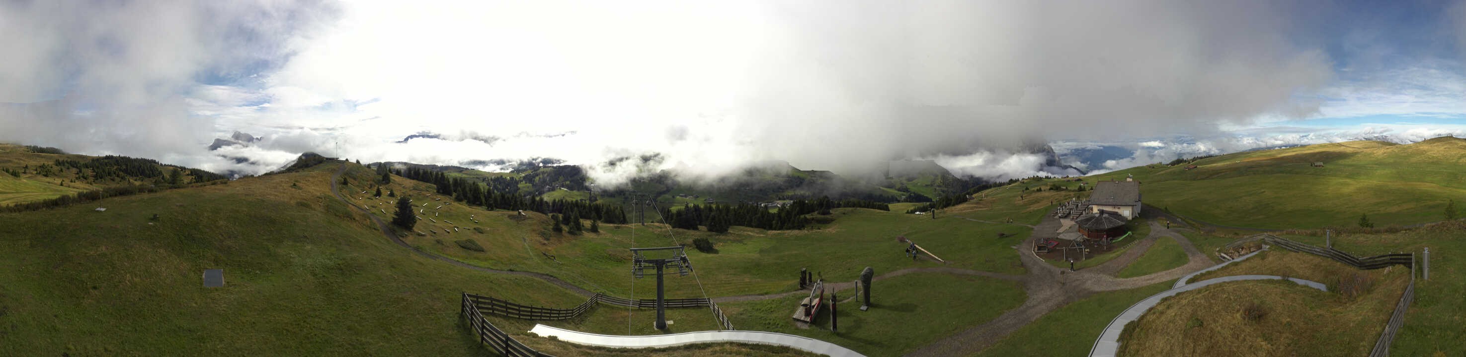 Archived image Webcam Alpe di Siusi: View from the Puflatsch Mountain Station