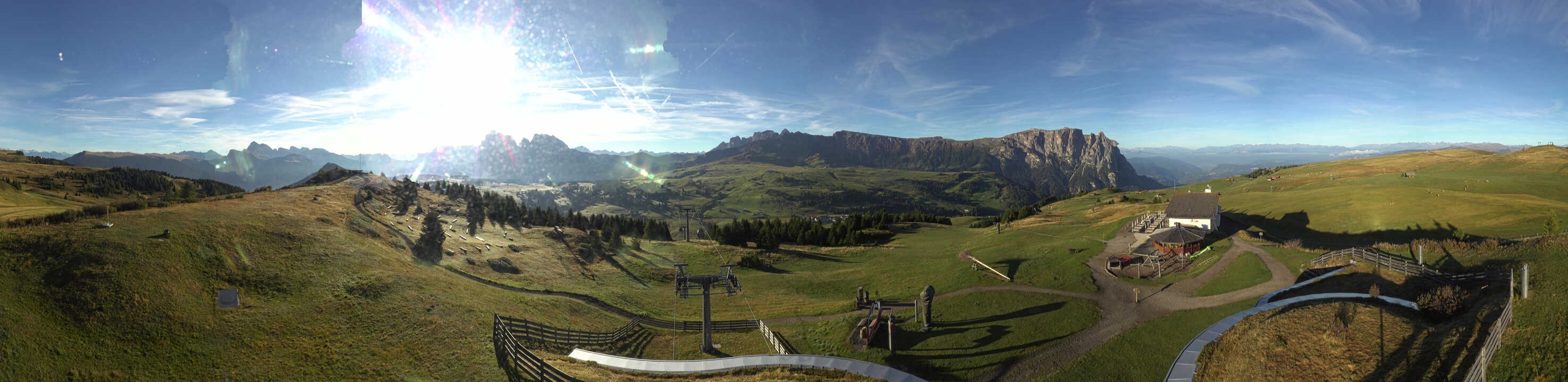 Archiv Foto Webcam Panorama der Seiser Alm von der Puflatsch Bergstation
