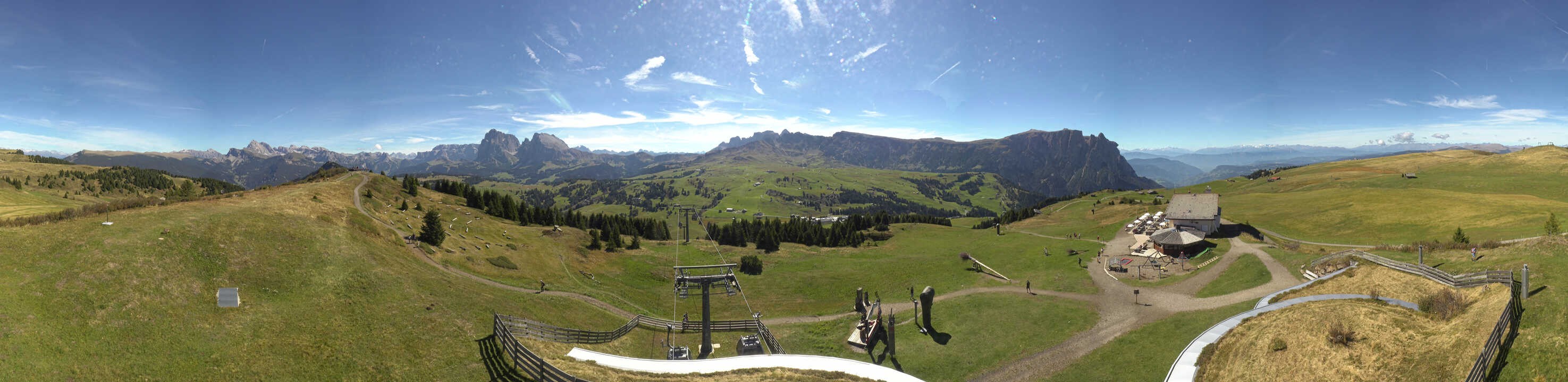 Archiv Foto Webcam Panorama der Seiser Alm von der Puflatsch Bergstation