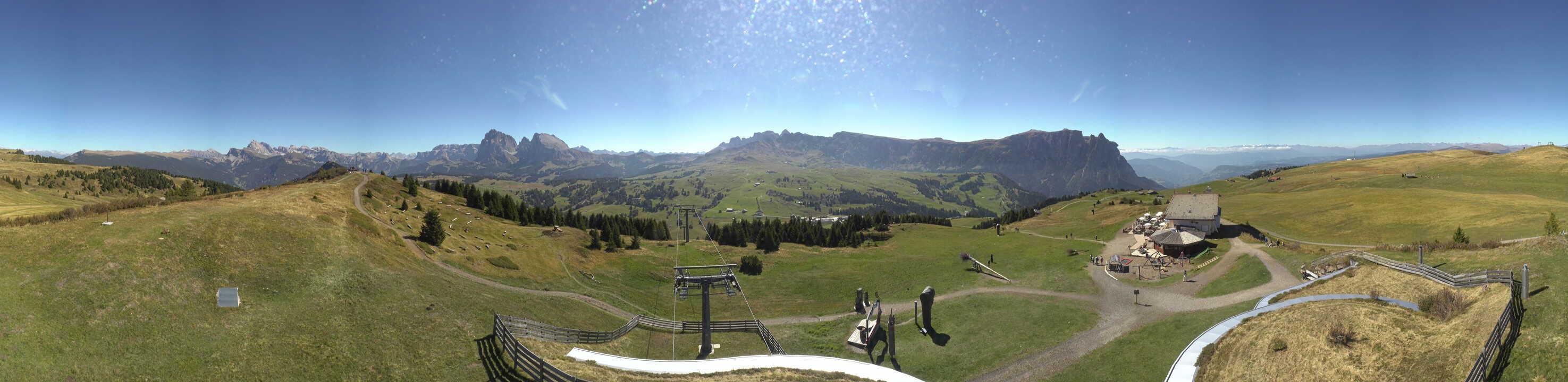 Archiv Foto Webcam Panorama der Seiser Alm von der Puflatsch Bergstation