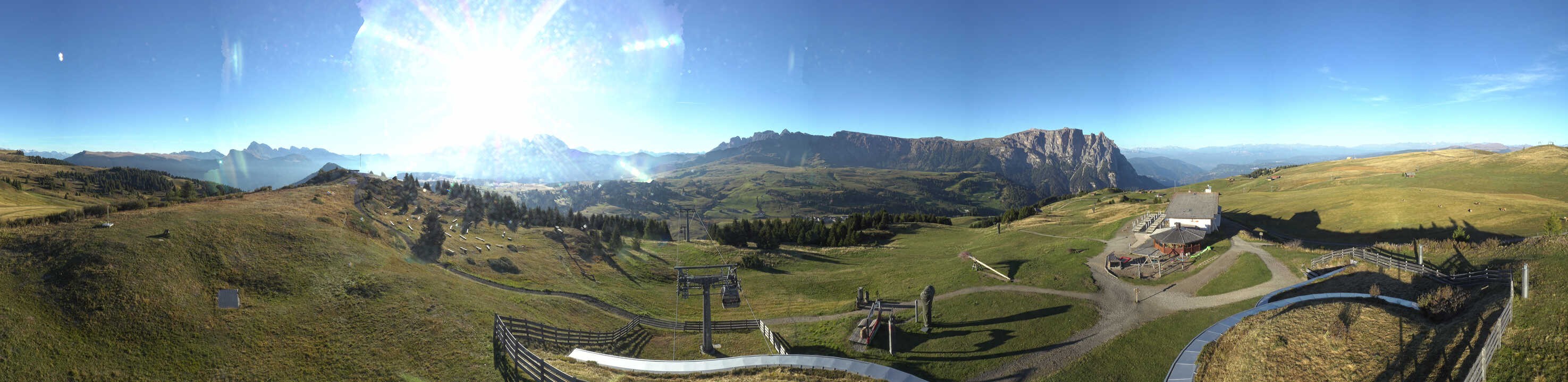 Archiv Foto Webcam Panorama der Seiser Alm von der Puflatsch Bergstation