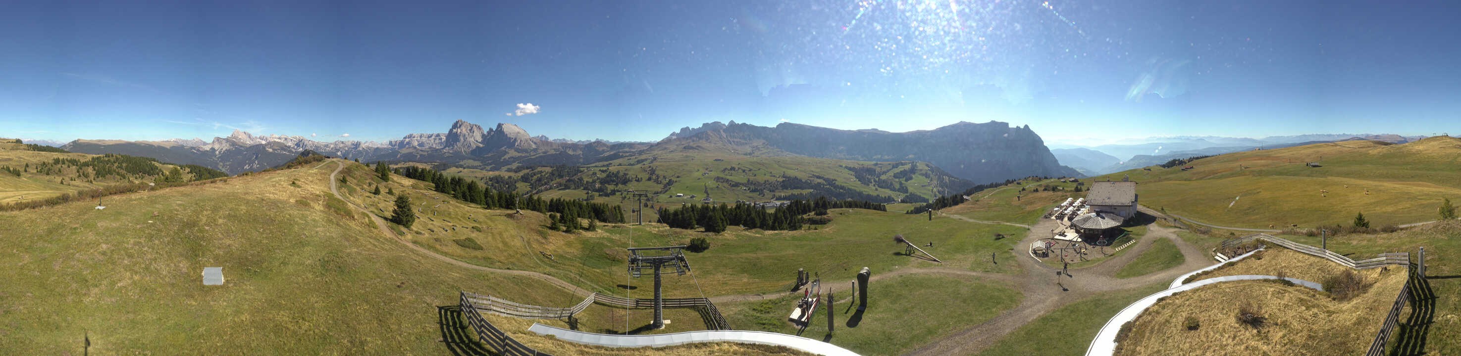 Archiv Foto Webcam Panorama der Seiser Alm von der Puflatsch Bergstation
