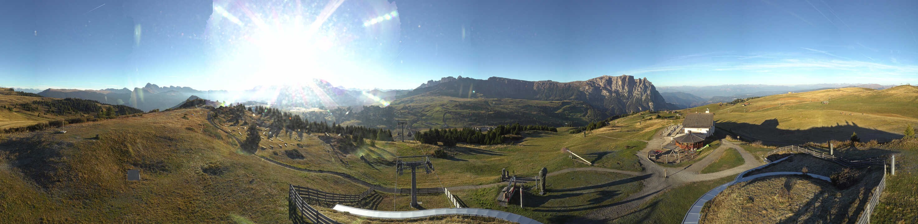 Archiv Foto Webcam Panorama der Seiser Alm von der Puflatsch Bergstation