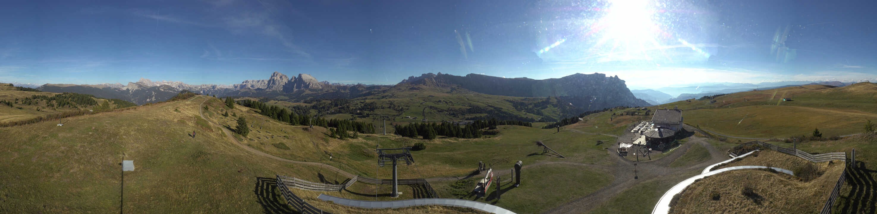 Archived image Webcam Alpe di Siusi: View from the Puflatsch Mountain Station