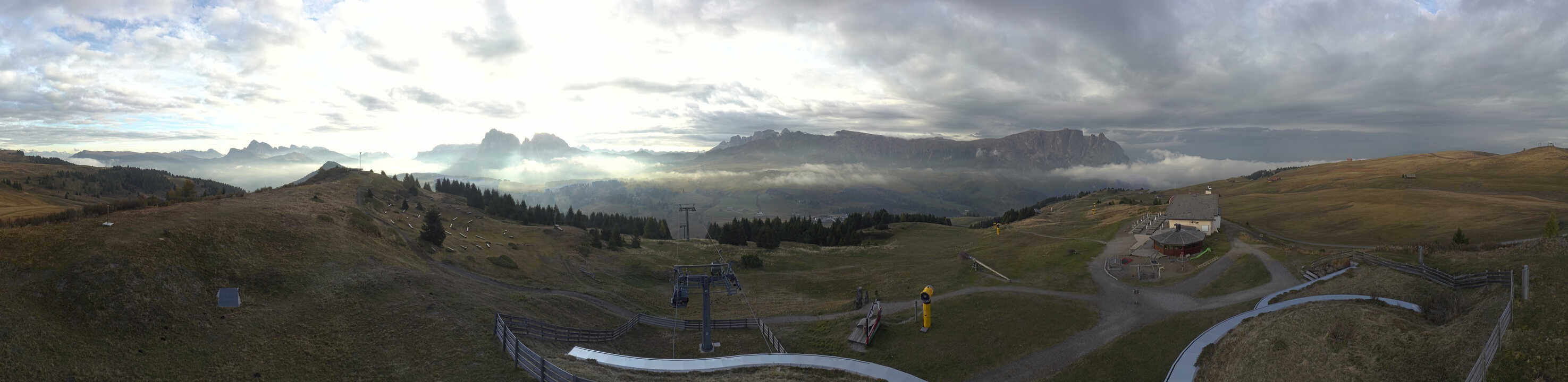 Archived image Webcam Alpe di Siusi: View from the Puflatsch Mountain Station