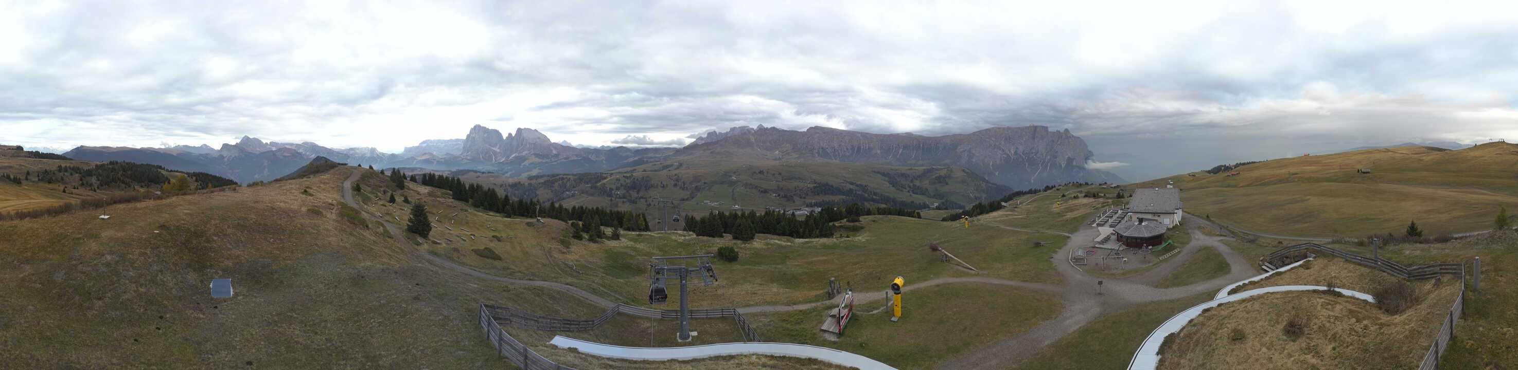 Archived image Webcam Alpe di Siusi: View from the Puflatsch Mountain Station