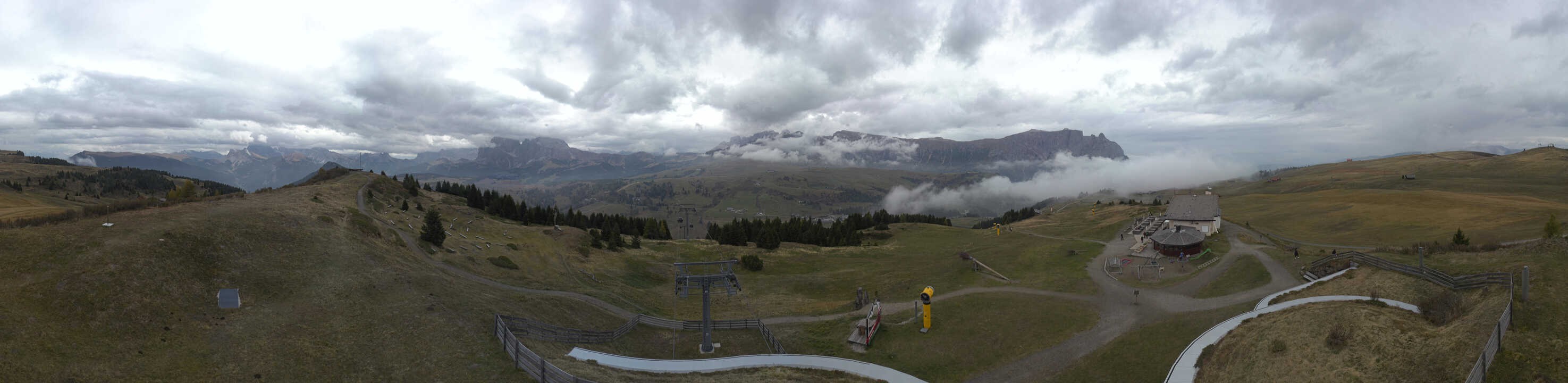 Archived image Webcam Alpe di Siusi: View from the Puflatsch Mountain Station