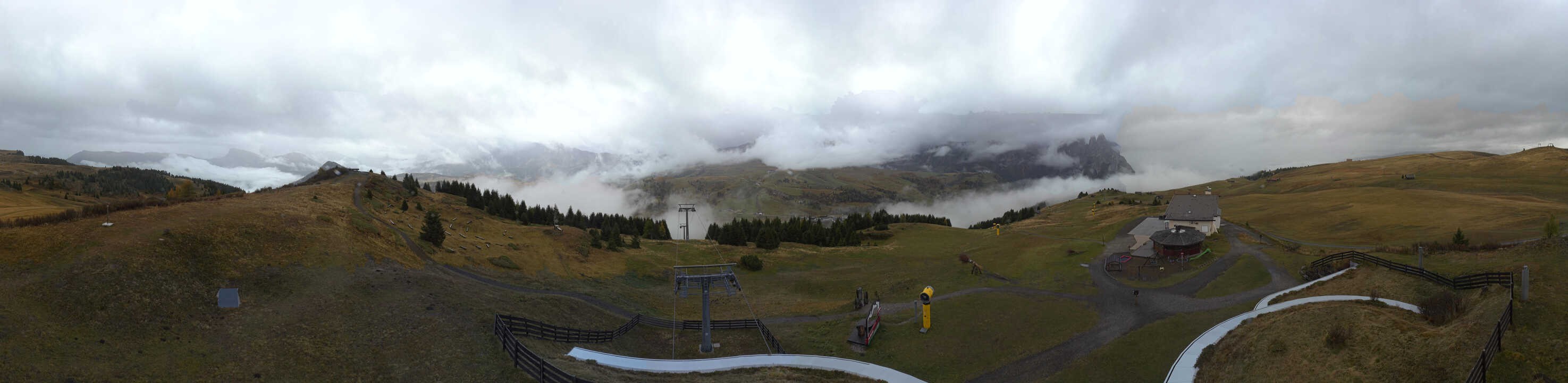 Archived image Webcam Alpe di Siusi: View from the Puflatsch Mountain Station