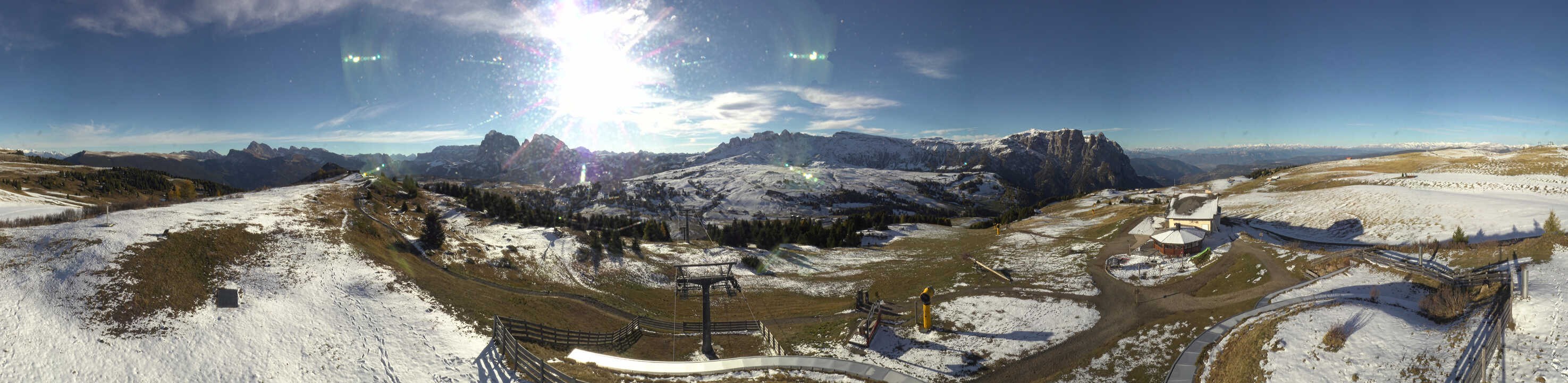 Archiv Foto Webcam Panorama der Seiser Alm von der Puflatsch Bergstation