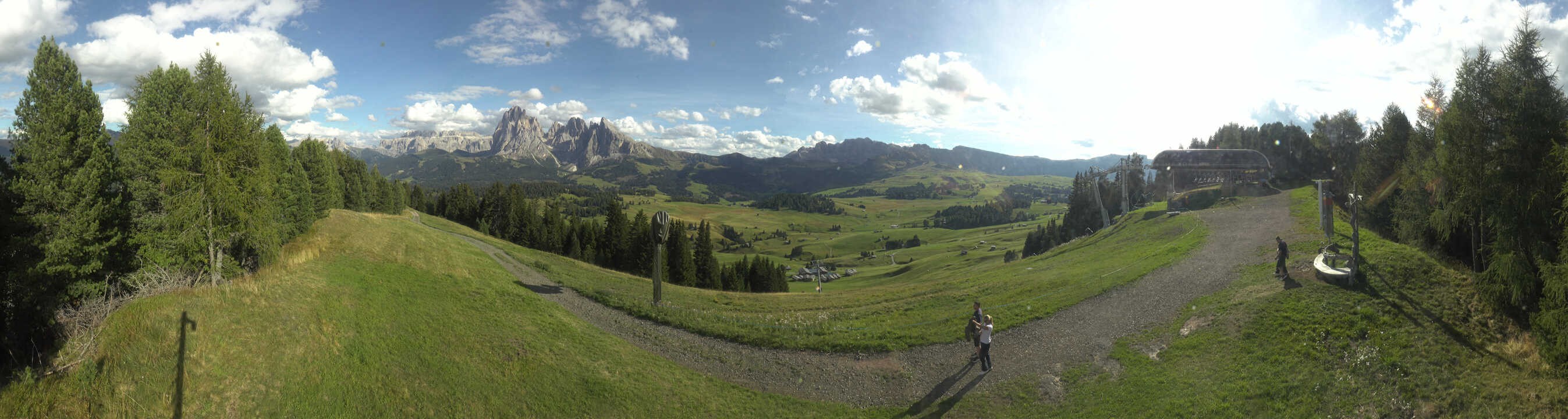 Archived image Webcam Alpe di Siusi: Panoramic view Mezdi mountain station