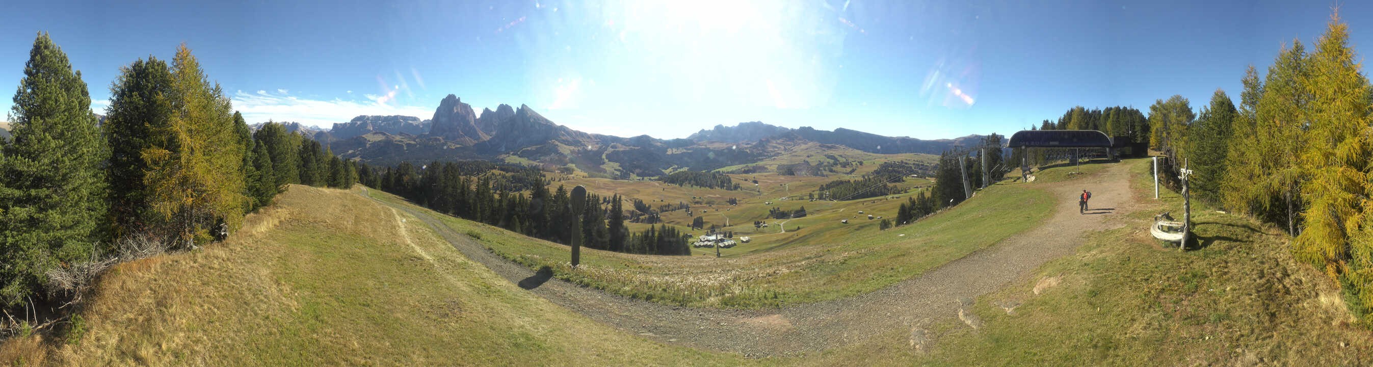 Archived image Webcam Alpe di Siusi: Panoramic view Mezdi mountain station