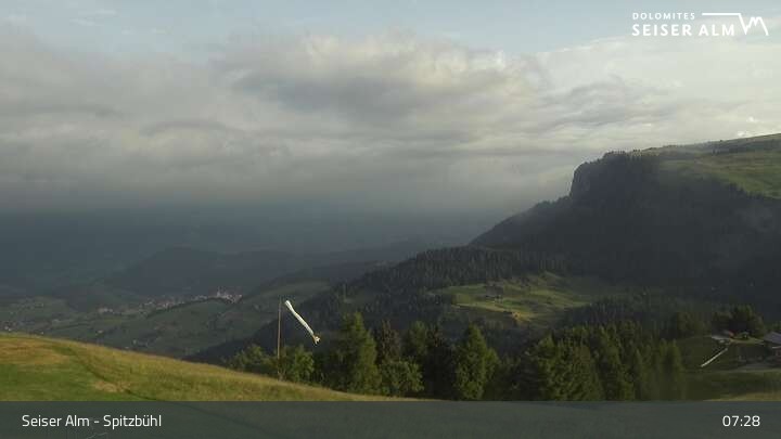 Archived image Webcam Seiser Alm: View Spitzbühl