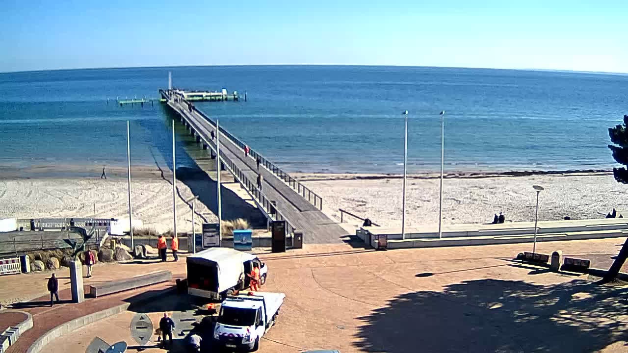 Archiv Foto Webcam Scharbeutz: Ausblick auf den Strand und die Ostsee