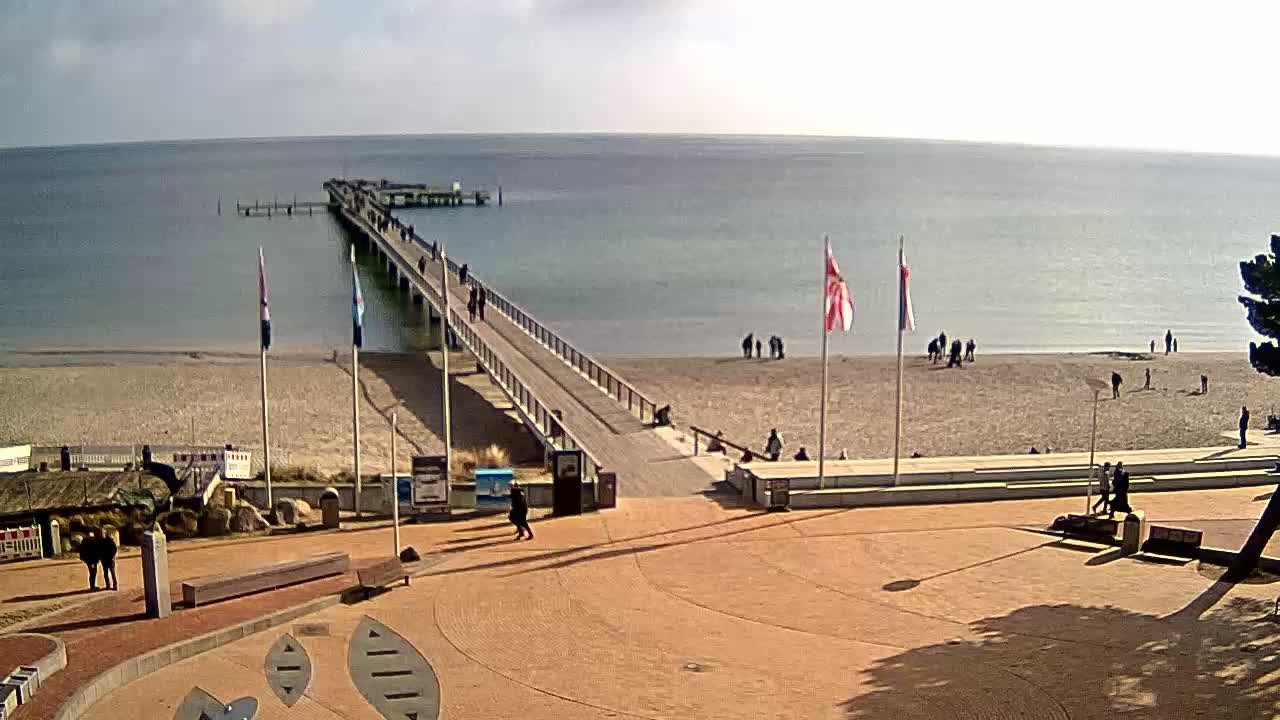 Archiv Foto Webcam Scharbeutz: Ausblick auf den Strand und die Ostsee