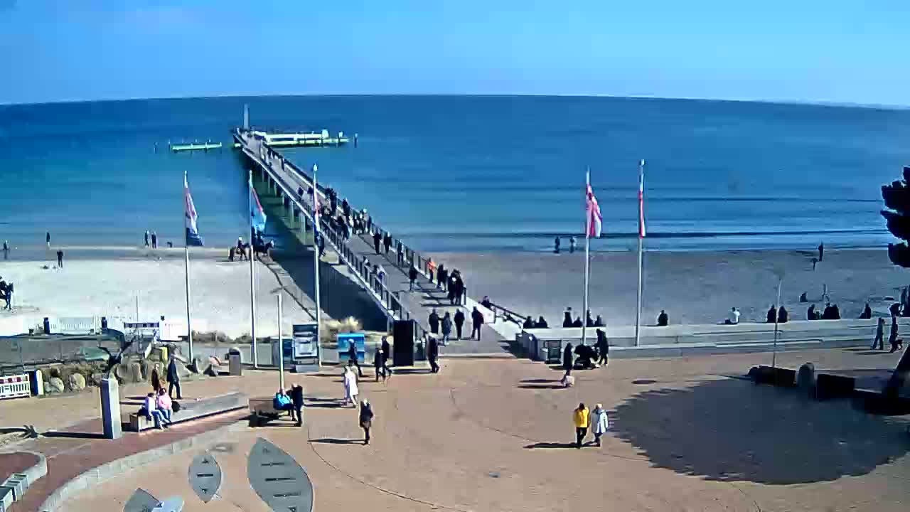Archiv Foto Webcam Scharbeutz: Ausblick auf den Strand und die Ostsee