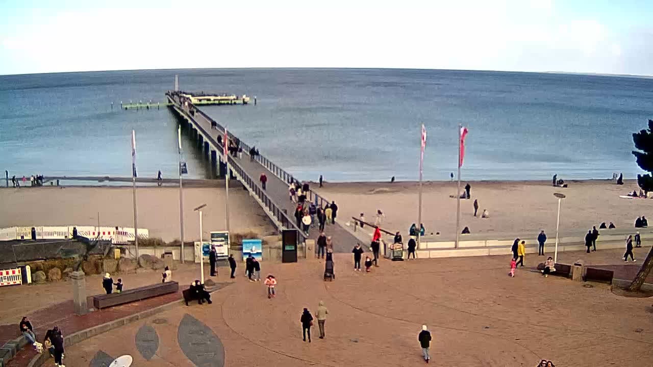Archiv Foto Webcam Scharbeutz: Ausblick auf den Strand und die Ostsee