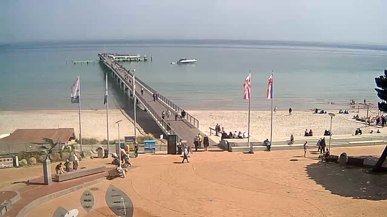 Archiv Foto Webcam Scharbeutz: Ausblick auf den Strand und die Ostsee