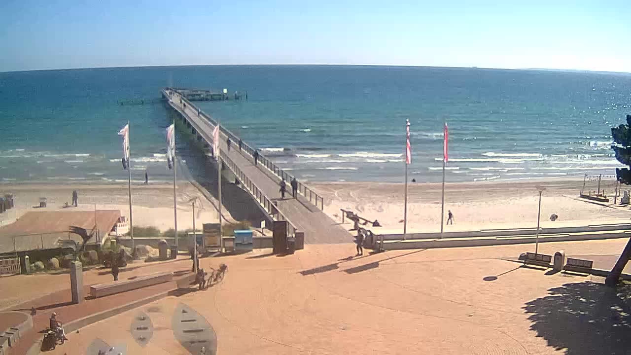 Archiv Foto Webcam Scharbeutz: Ausblick auf den Strand und die Ostsee