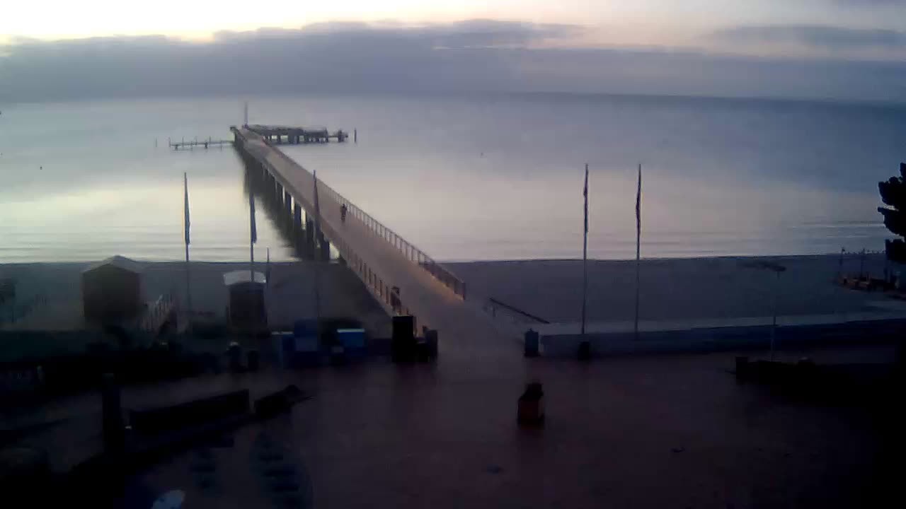 Archived image Webcam Scharbeutz: View of the beach and the Baltic Sea