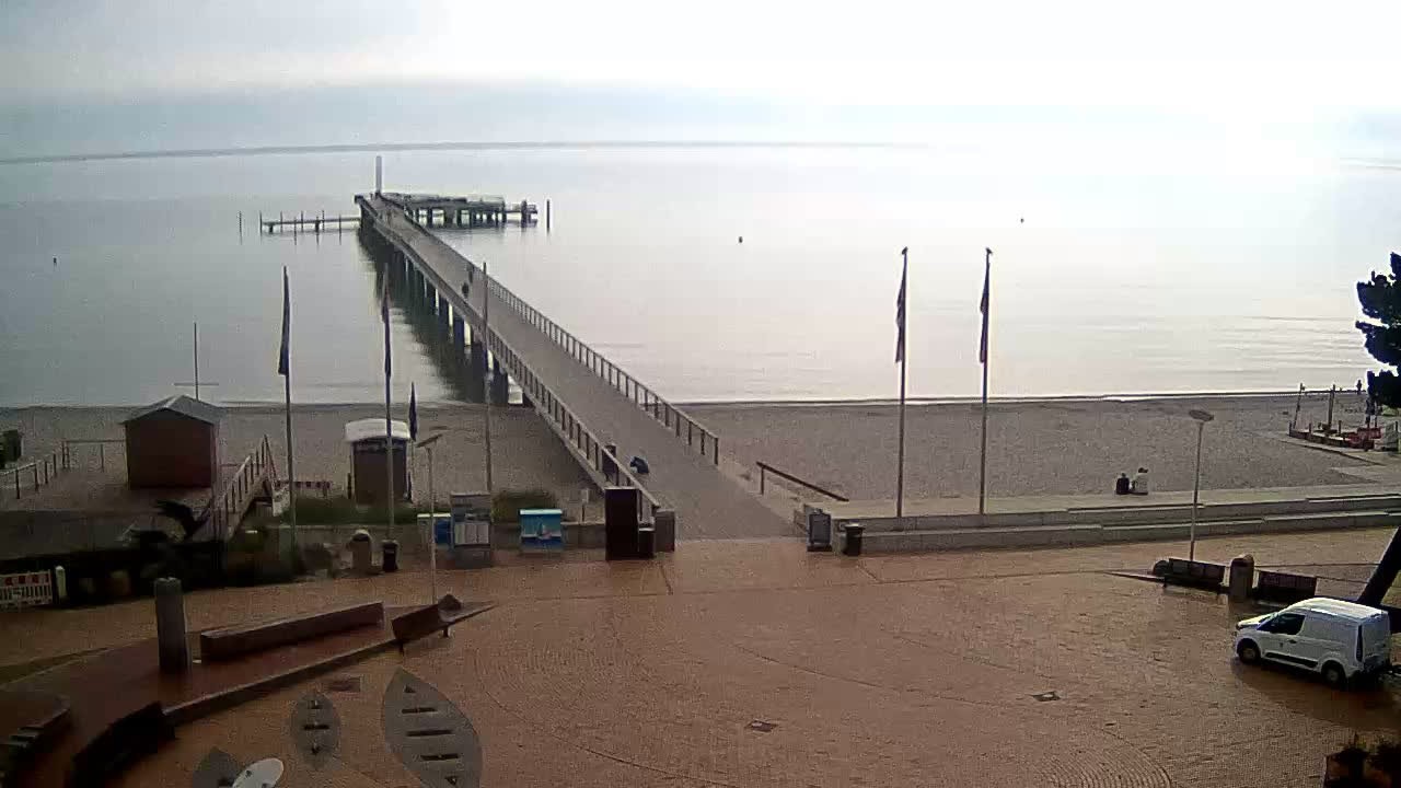Archiv Foto Webcam Scharbeutz: Ausblick auf den Strand und die Ostsee