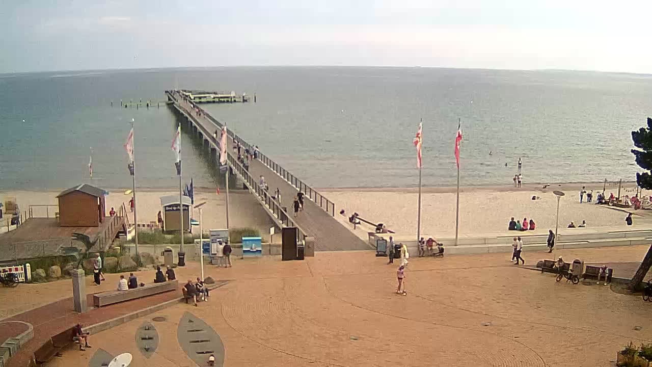 Archiv Foto Webcam Scharbeutz: Ausblick auf den Strand und die Ostsee