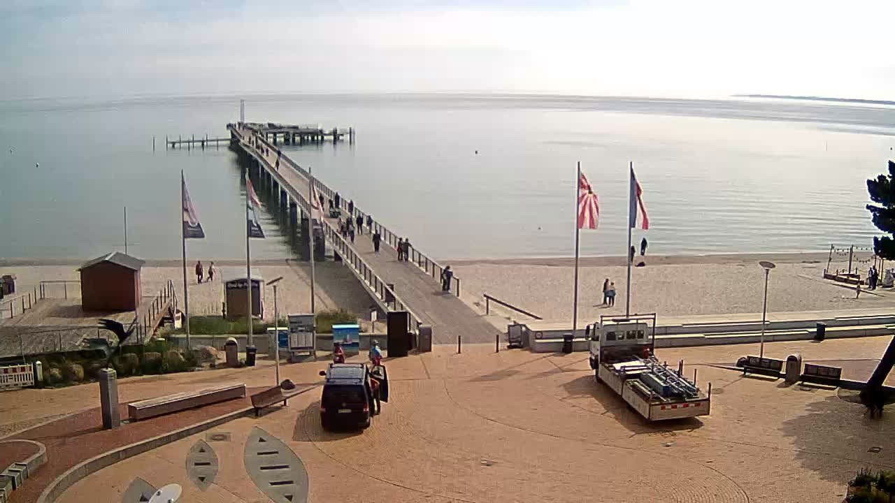 Archiv Foto Webcam Scharbeutz: Ausblick auf den Strand und die Ostsee