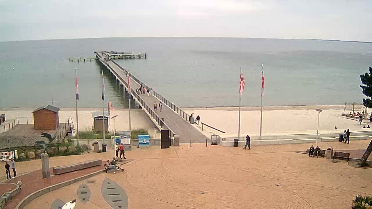 Archiv Foto Webcam Scharbeutz: Ausblick auf den Strand und die Ostsee