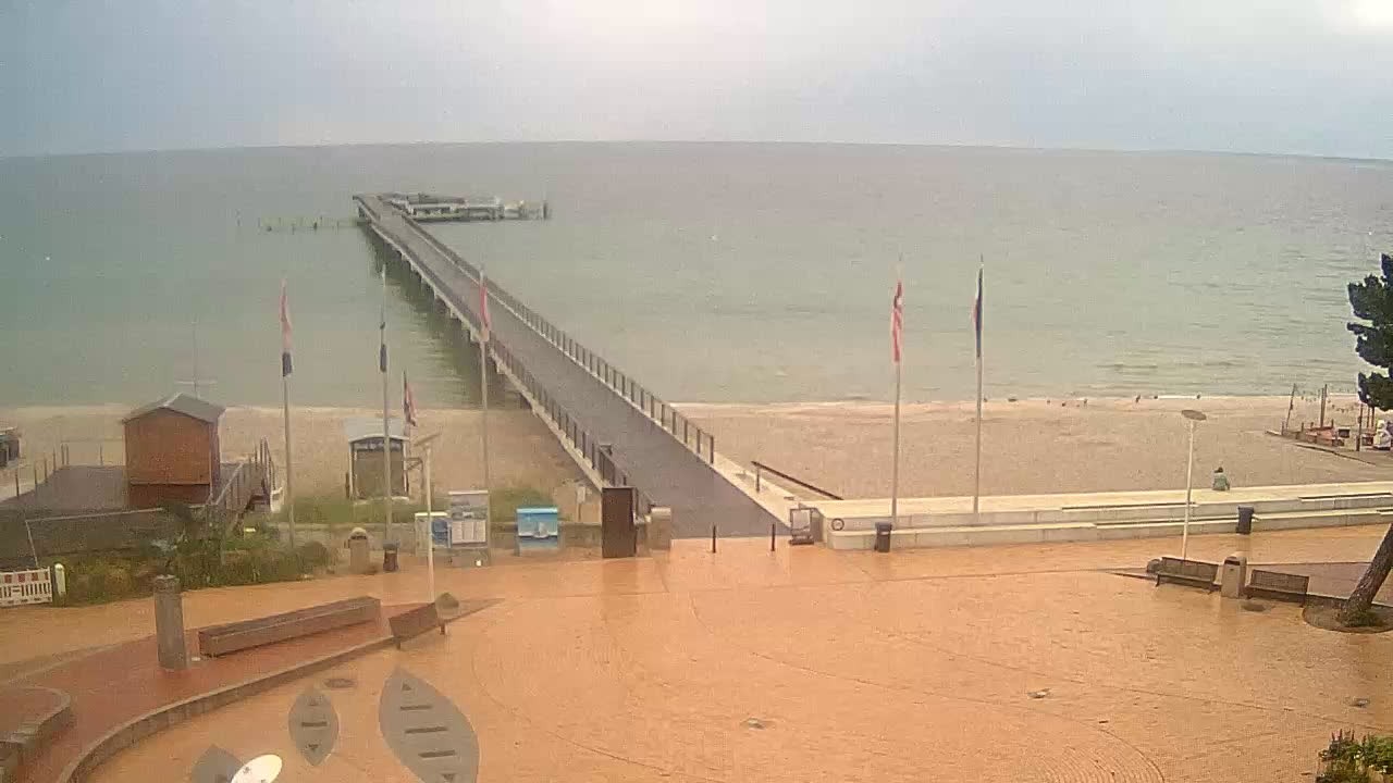 Archiv Foto Webcam Scharbeutz: Ausblick auf den Strand und die Ostsee