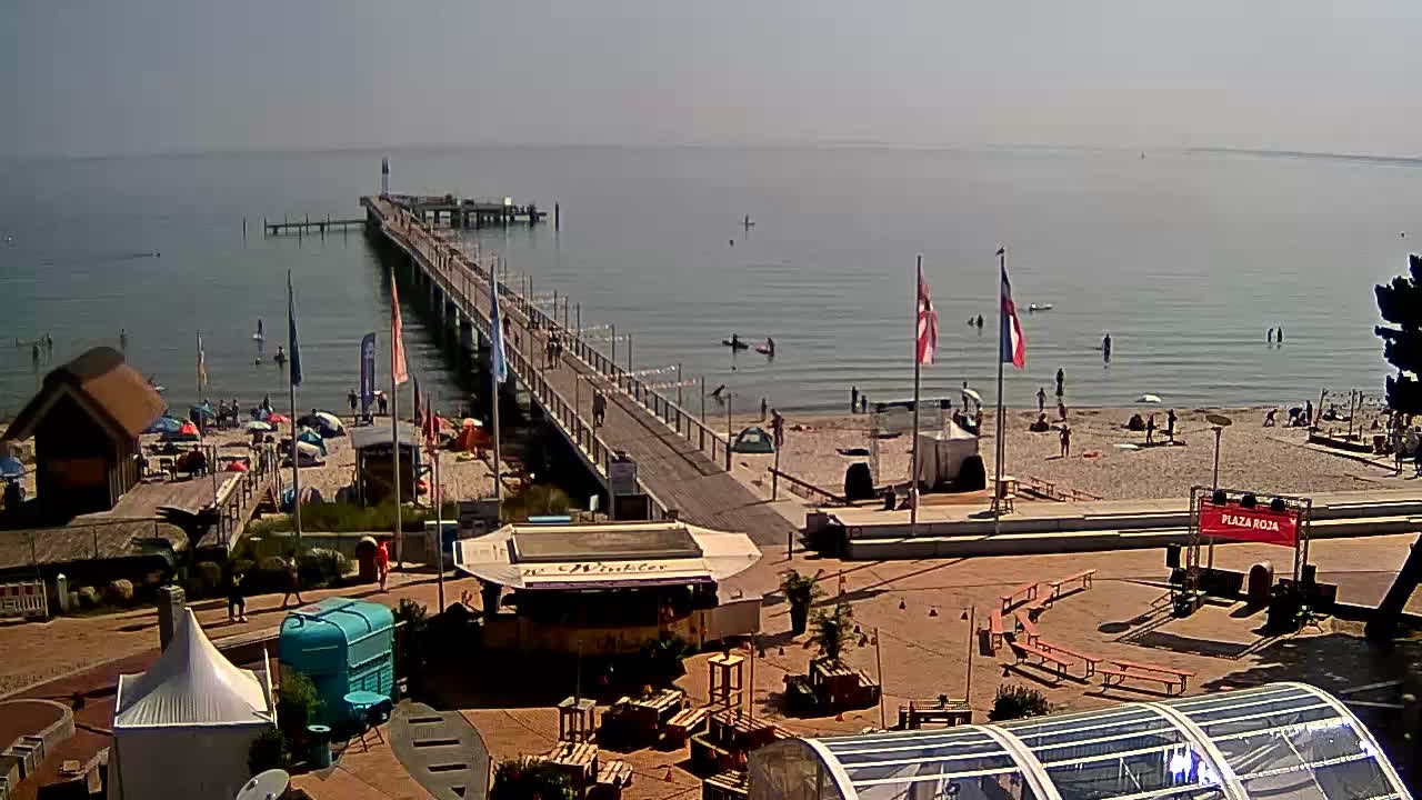 Archiv Foto Webcam Scharbeutz: Ausblick auf den Strand und die Ostsee