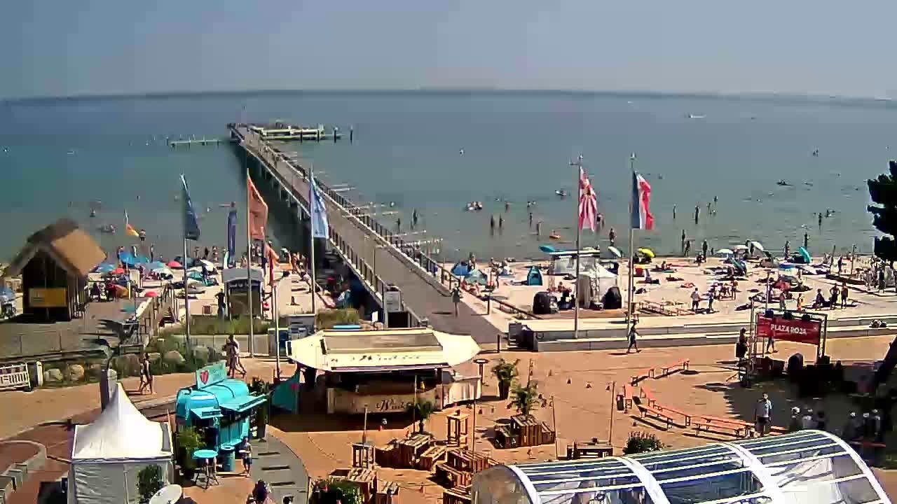 Archiv Foto Webcam Scharbeutz: Ausblick auf den Strand und die Ostsee