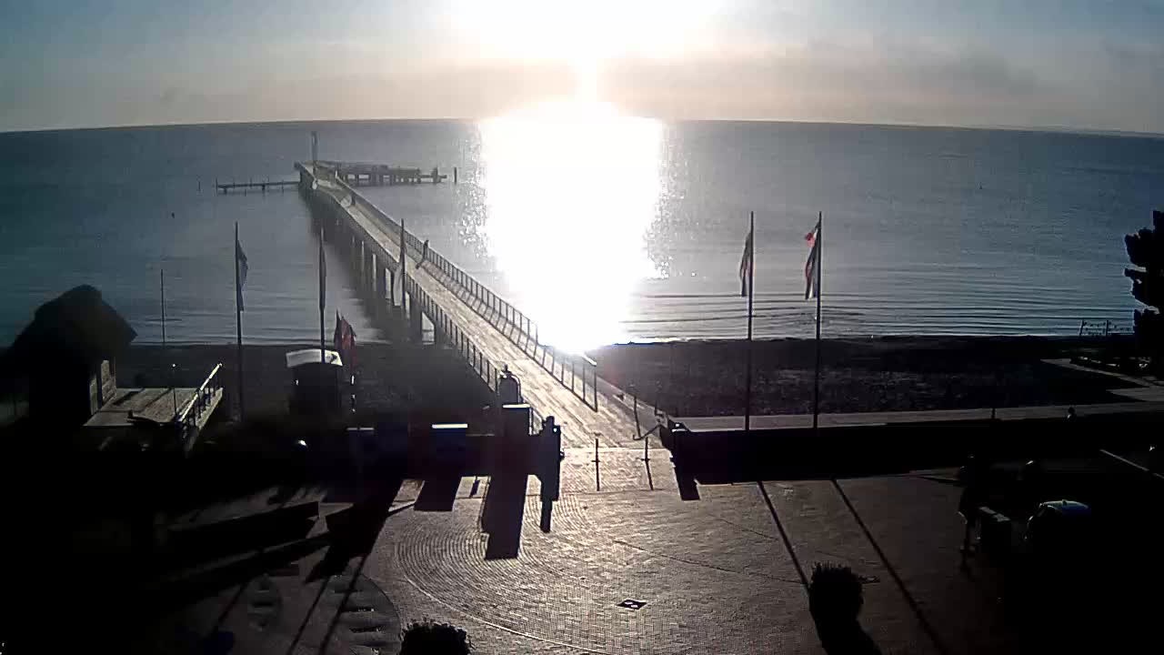 Archived image Webcam Scharbeutz: View of the beach and the Baltic Sea