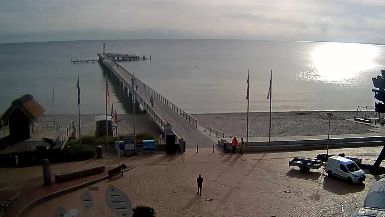 Archiv Foto Webcam Scharbeutz: Ausblick auf den Strand und die Ostsee