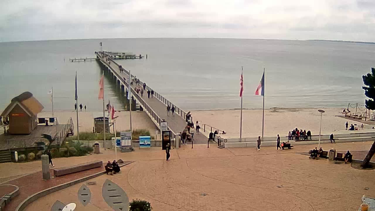Archiv Foto Webcam Scharbeutz: Ausblick auf den Strand und die Ostsee
