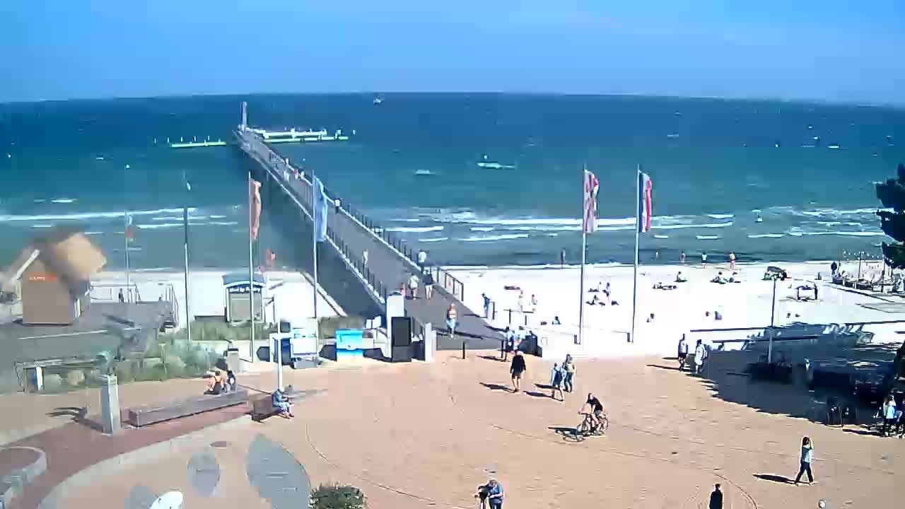 Archiv Foto Webcam Scharbeutz: Ausblick auf den Strand und die Ostsee