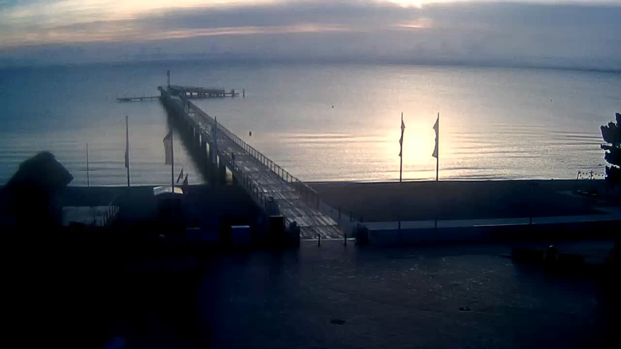 Archived image Webcam Scharbeutz: View of the beach and the Baltic Sea