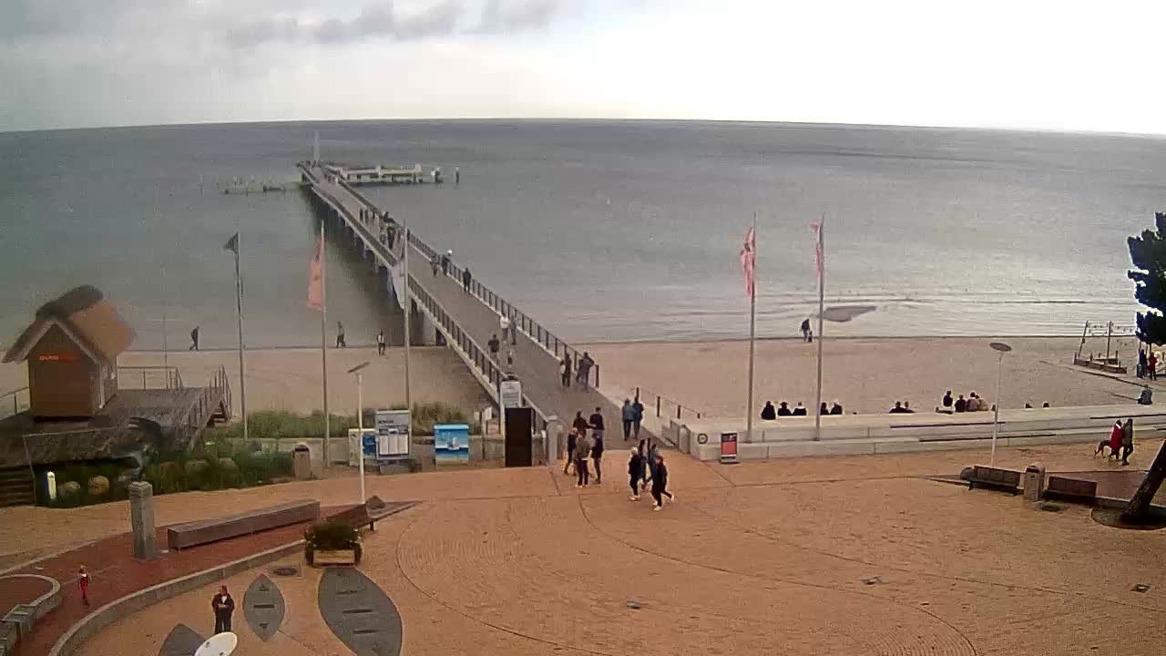 Archiv Foto Webcam Scharbeutz: Ausblick auf den Strand und die Ostsee
