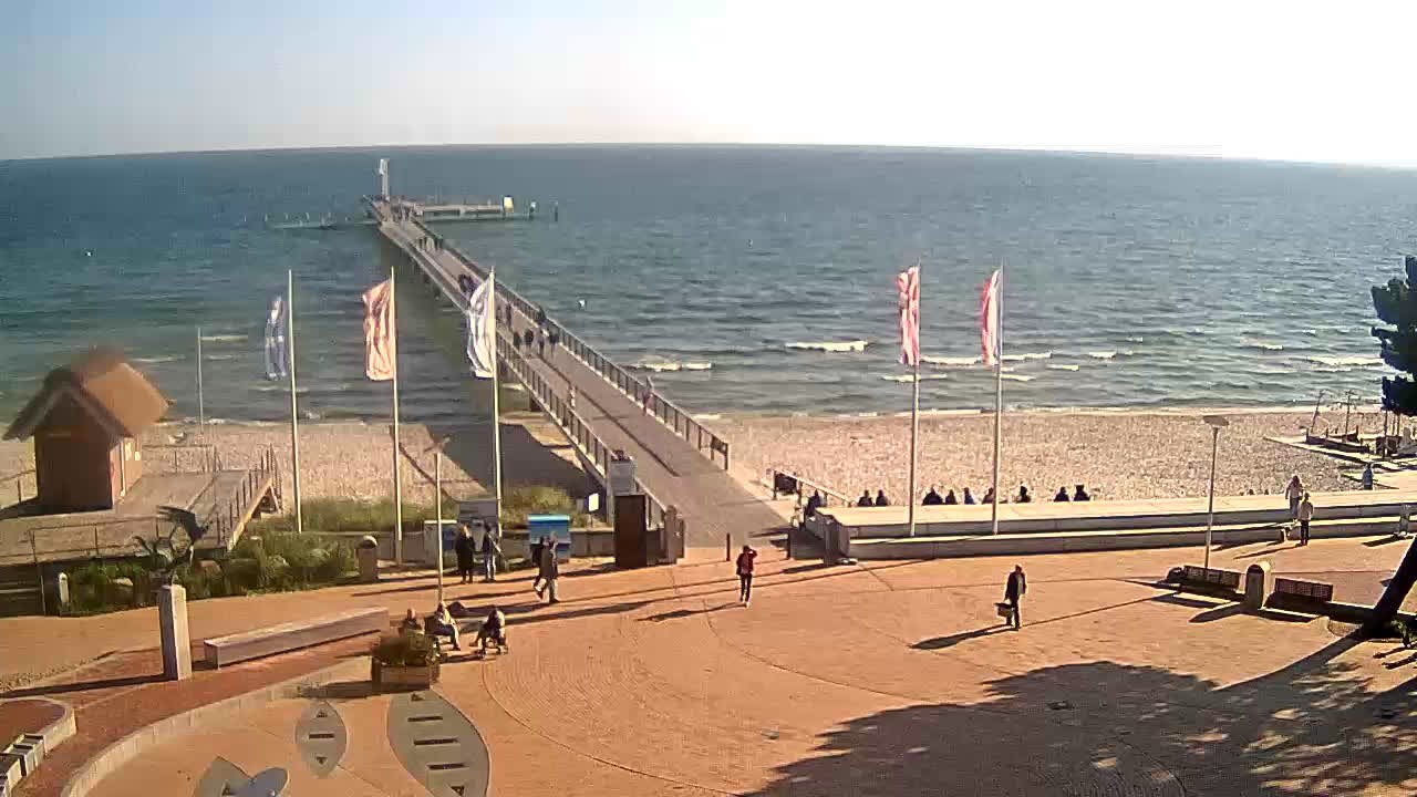 Archiv Foto Webcam Scharbeutz: Ausblick auf den Strand und die Ostsee