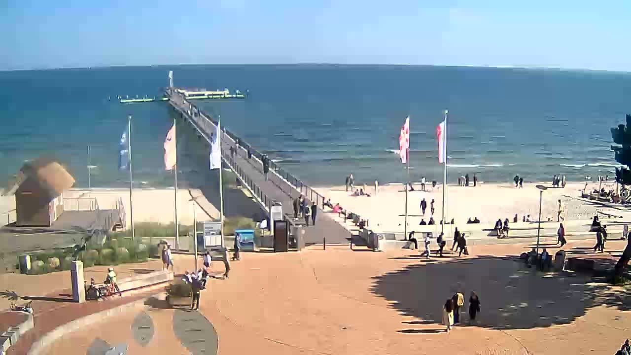 Archiv Foto Webcam Scharbeutz: Ausblick auf den Strand und die Ostsee