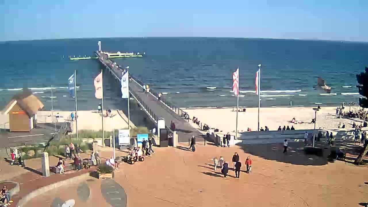 Archiv Foto Webcam Scharbeutz: Ausblick auf den Strand und die Ostsee