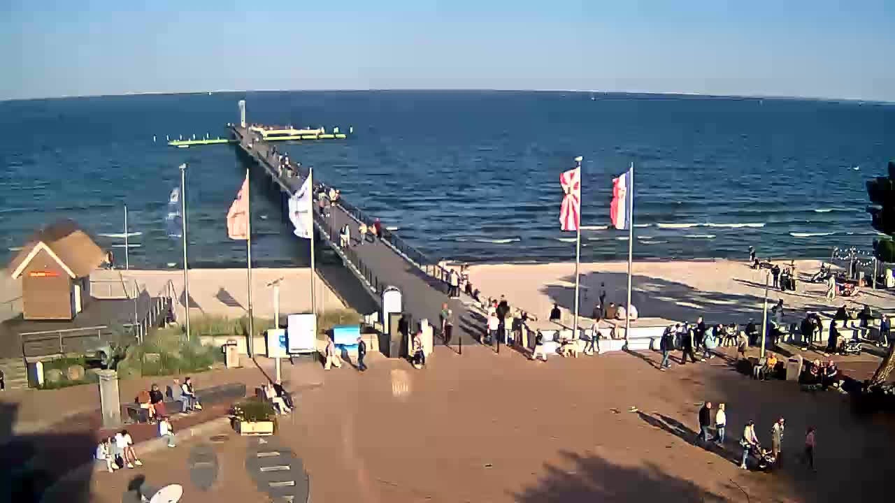 Archiv Foto Webcam Scharbeutz: Ausblick auf den Strand und die Ostsee