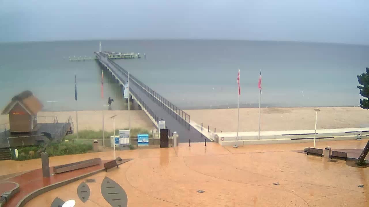 Archived image Webcam Scharbeutz: View of the beach and the Baltic Sea
