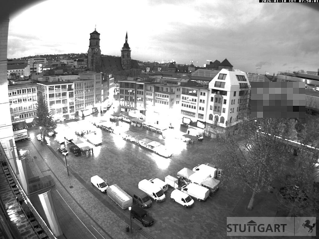 Archiv Foto Webcam Stuttgart: Marktplatz