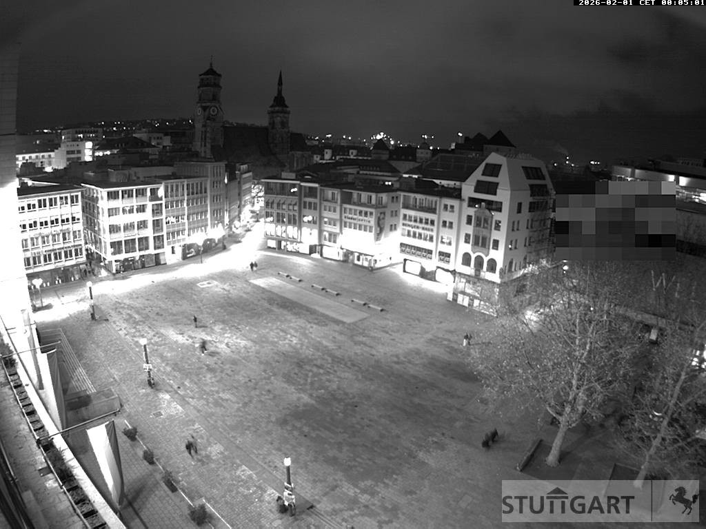 Archived image Webcam Stuttgart at the Market Square