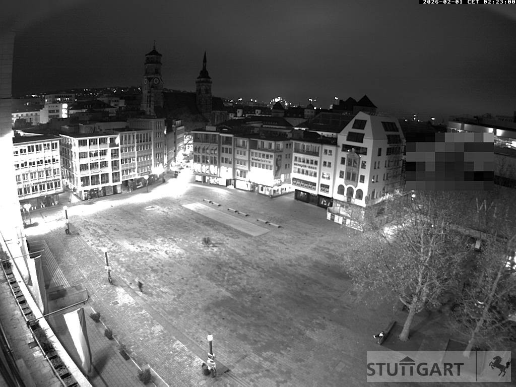 Archived image Webcam Stuttgart at the Market Square