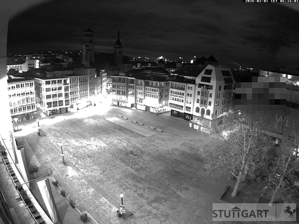 Archived image Webcam Stuttgart at the Market Square