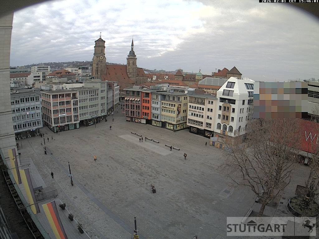 Archived image Webcam Stuttgart at the Market Square