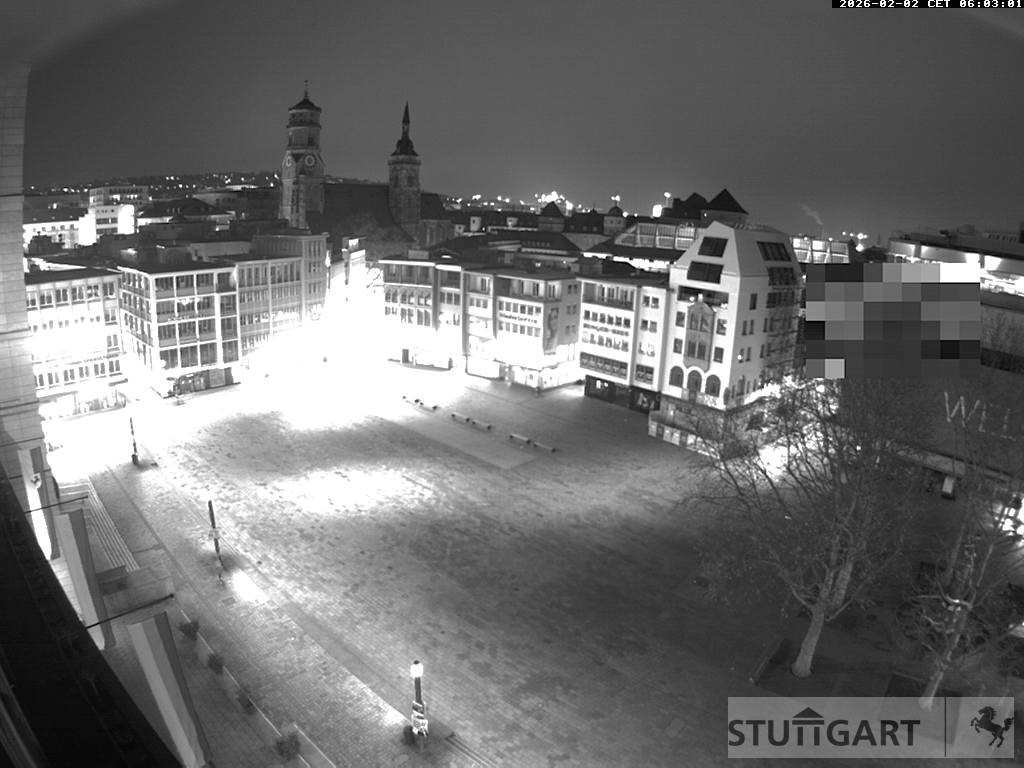 Archived image Webcam Stuttgart at the Market Square